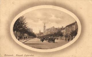 Kolozsvár, Cluj; Kossuth Lajos utca, Vatra / street view (fa)