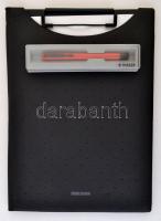 Irattartó mappa, tollal és jegyzetlapokkal 32x24 cm + Parker golyóstoll eredeti dobozában.