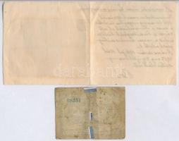 Osztrák-Magyar Monarchia / Csernyivci 1914. 20h + 1K papírra ragasztva, leírással T:III-,IV ragaszto...