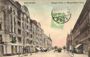 Budapest II. Margit körút, villamos, Helios szálloda, TCV card  (EK)