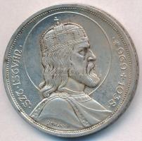 1938. 5P Ag "Szent István" T:1-,2 kis patina Adamo P8.1