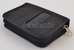 8 db-os kis szerszám készlet tartóban, újszerű állapotban, 13x9cm