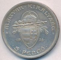 1938. 5P Ag "Szent István" T:2 kis patina
Adamo P8.1