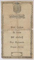 1806. 5G "Bécsi városi bankócédula" vízjeles papíron T:IV ragasztott
Habsburg Monarchy 18...