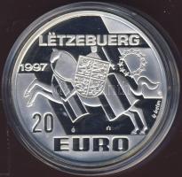 Luxemburg 1997. 20EUR Ag "Michel Lentz" T:PP