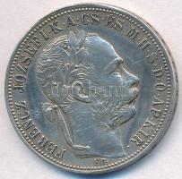 1888KB 1Ft Ag "Ferenc József / Barokk címer" T:1-,2 Adamo M15