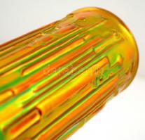 Zsolnay eozin mázas váza, jelzett (tervező:Török János), hibátlan, m:21 cm