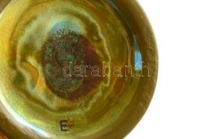 Zsolnay eozin mázas váza, jelzett (tervező:Török János), hibátlan, m:21 cm