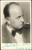 Mihályi Ernő színész aláírt fotólapja