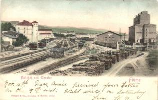 Fiume, Bahnhof und Gabona-Elevator / railway station, lift, cereal factory