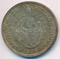 1938. 2P Ag "Madonna" T:1-,2 patina  Adamo P7