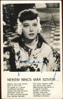 Szeleczky Zita színésznő aláírt fotólapja