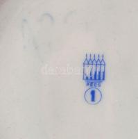 Zsolnay retró váza, mázas festett porcelán, jelzett (tervező: Török János), hibátlan, m:40 cm