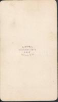 cca 1860 Rökk Szilárd (1799-1888) ügyvéd, filantróp, állatbarát, fotó, 10,5×6,5 cm