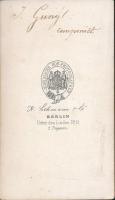 cca 1860 Gungl József (1809-1889) zeneszerző, fotó, 10,5×6,5 cm