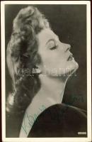 Karády Katalin színésznő aláírt fotólapja