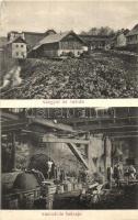 Szentkeresztbánya, Minele Lueta (Szentegyháza, Vlahita); Vasgyár és öntöde, belső / iron works and foundry, factory, foundry interior with workers