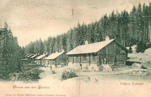 1899 Bisztra, Bistra; Alsó-telep. Verlag Jos. Hientz / Untere Colonie / Lower colony