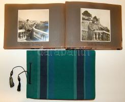 1927 Földközi tengeri hajóút Olaszország Málta, É-Afrika kb 70db fotó 2 albumban