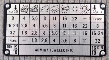 Admira 16A Elektric csehszlovák filmfelvevő, jó állapotban