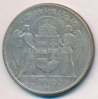 1930. 5P Ag "Horthy jobbra" T:3
Adamo P8