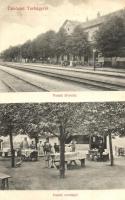 Torbágy, Biatorbágy; vasútállomás, vasúti vendéglő kertje
