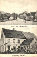Sámfalva, Hannersdorf; utcakép, Ernst Gehlert vendéglője / Gasthaus / street, guest house (EK)