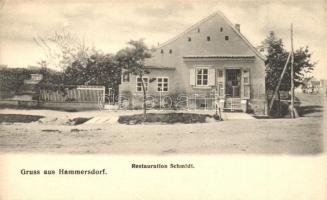Szenterzsébet, Hammersdorf, Gusterita (Nagyszeben); Schmidt étterme / Restauration / restaurant