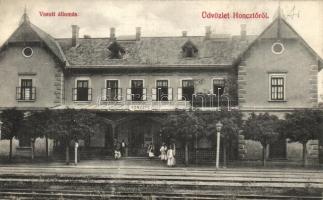 Gurahonc, Honctő, Gurahont; Vasútállomás, Berger és fia kiadása / railway station