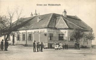 Vidombák, Weidenbach, Ghimbav; Vendéglő a Jó Szellemhez. H. Lang kiadása / Gasthaus zum Guten Geist / Restaurant, guest house