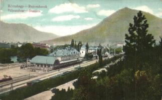 Rózsahegy, Ruzomberok; Vasútállomás, kiadja Valuch János / Stanica / railway station