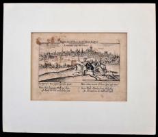 cca 1650-1700 A halál belovagol Angersbe. 'Mors sceptra ligonibus aequat', rézmetszet, pap...