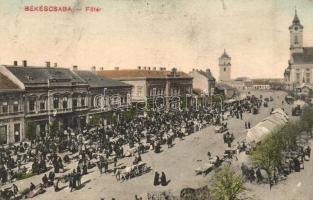 Békéscsaba, Fő tér, piac, Reisz Gyula üzlete (lyuk / pinhole)