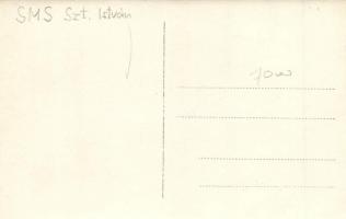 SMS Szent István, a K.u.K. haditengerészet Tegethoff-osztály csatahajója, matrózok a fedélzeten löve...