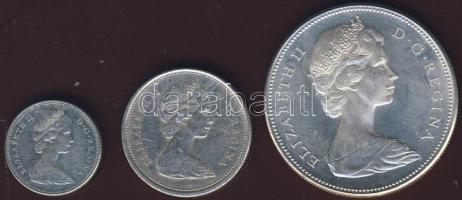 Kanada 1967. 10c Ag + 25c Ag + 1$ Ag "Centennial" T:2+