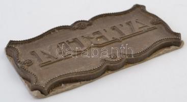 cca 1900 Réz nyomódúc Album felirattal / Copper printing cliche 11x6 cm