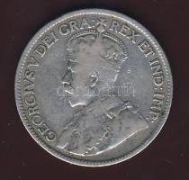 Új-Fundland 1917. 25c Ag T:3