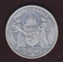 1930. 5P Ag "Horthy jobbra" T:3