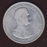 1930. 5P Ag "Horthy jobbra" T:3