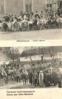 Felsőbencsek, Bencecu de Sus; Tiszti étkezet, katonatisztek csoportképe / officers meal (Rb)