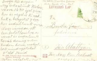 Kolozsvár, Cluj; Deák Ferenc utca, piac, árusok, Marcinkiewicz üzlete / street view with market, ven...