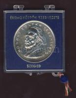 1982. "Szeged-Kodály Zoltán" Ag emlékérem T:BU Eredeti ÁPV plombált plasztiktokban!