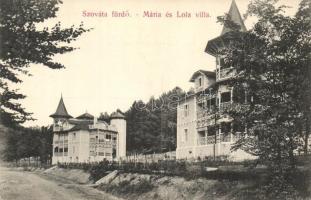 Szováta-fürdő, Sovata; Mária és Lola villa, Dragomán S. J. kiadása / villas