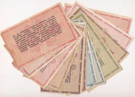 1946. 14db-os vegyes adópengő bankjegy tétel, közte fordított címeres is T:II,II-,III