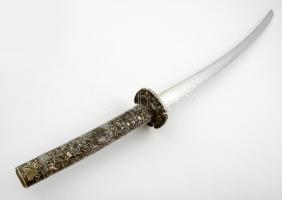 Modern nagyméretű dísz szamurájkard, hüvely hiányos, h:95 cm