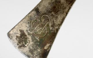 Ezüst(Ag) húsvilla, jelzett, h: 26 cm,  nettó: 103 g