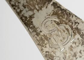 Ezüst(Ag) merőkanál, jelzett, h: 26 cm,  nettó: 98 g