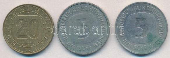 Vegyes: Ausztria 1980. 20Sch + NSZK 1986F 5M + 1990J 5M T:2,2- patina
Mixed: Austria 1980. 20 Schil...