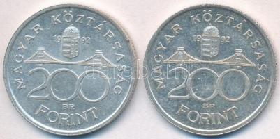 1992. 200Ft Ag "MNB" (2x) T:2
Adamo F13