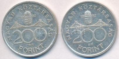 1992. 200Ft Ag "MNB" (2x) T:2 kis fo.
Adamo F13